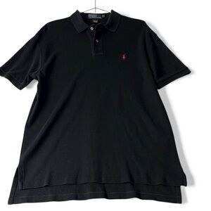 Vintage Polo by Ralph Lauren Men's Black Polo Shirt